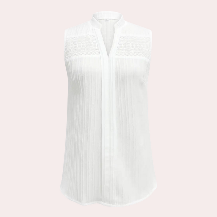 Stylish White Top for Women - Romy-XS-The Livary