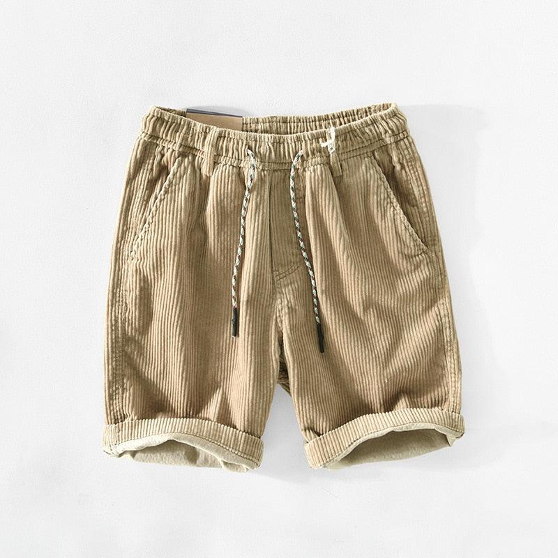 Summer men's cotton shorts with drawstring – Leon-Beige-S-The Livary