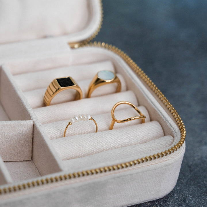 Trendy Mini Pearl Ring - Isolde-5-Gold-The Livary
