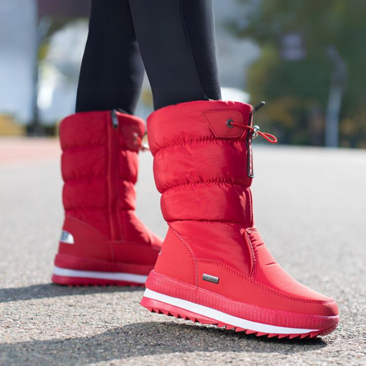 Waterproof snow boots with zipper – Nova-Red-3.5-State of Style