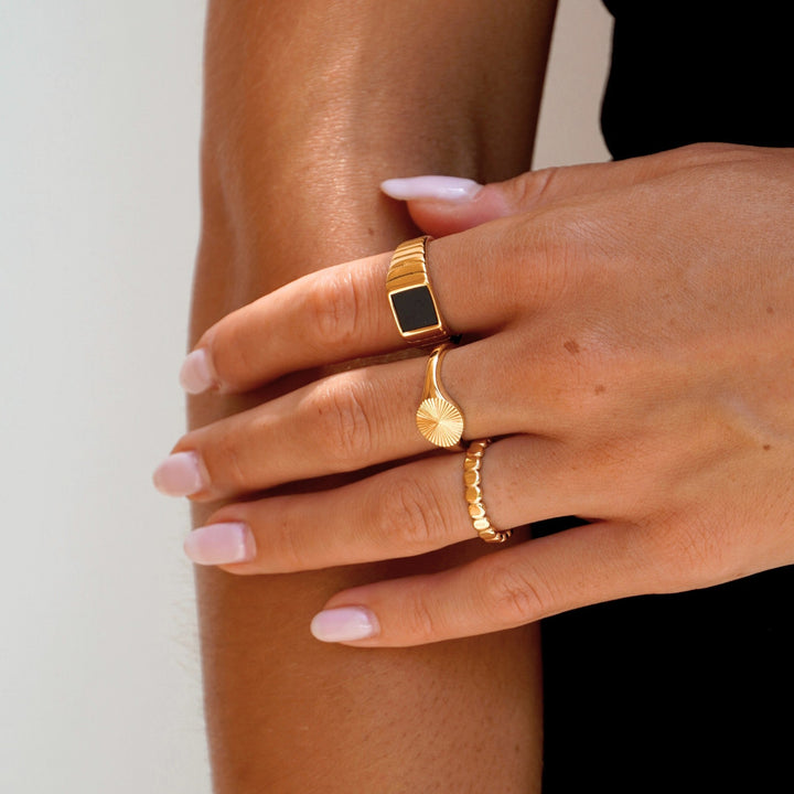 Sun Signet Ring - Solara-5-Gold-The Livary