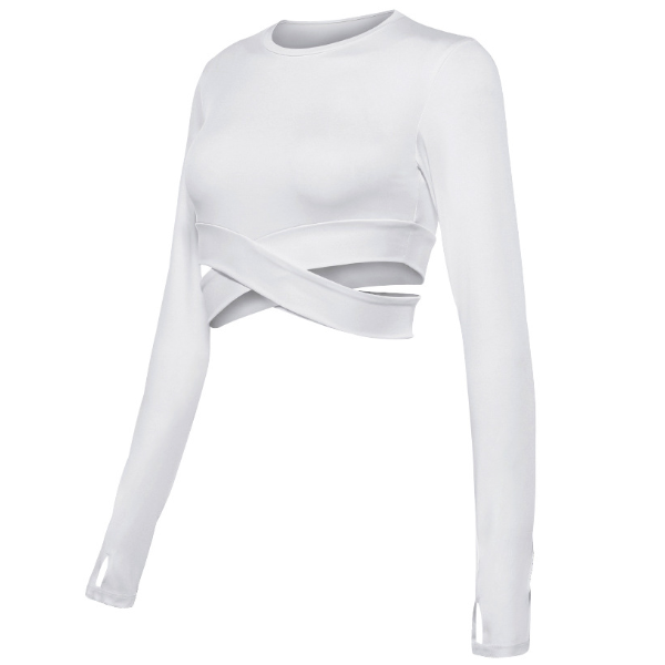 Seamless Pilates & Yoga Top - Sophia-White-S-The Livary