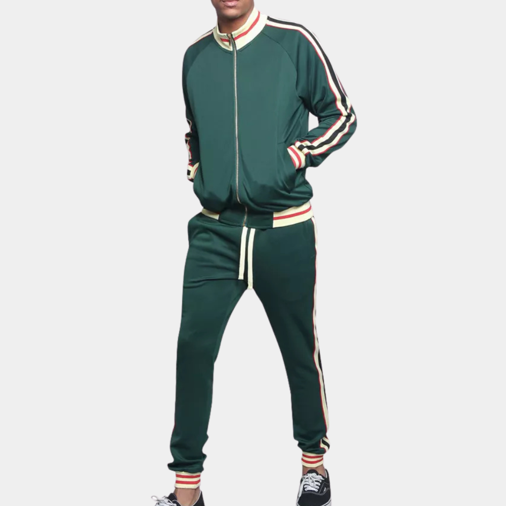 Sporty Tracksuit for Men - Santino-Green-S-The Livary