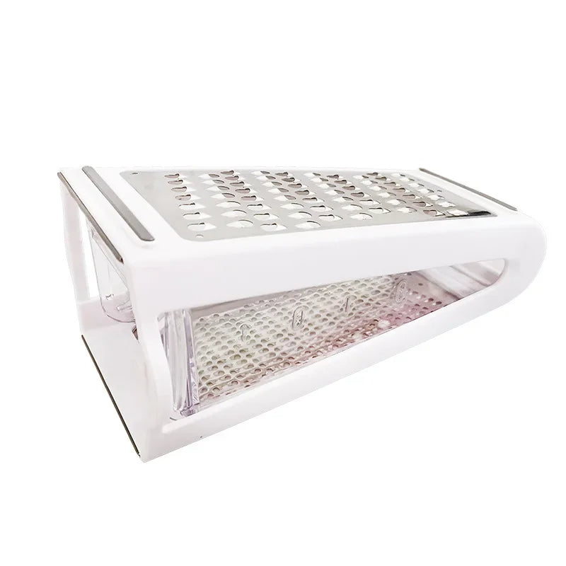 Double-sided kitchen grater with collection tray - GratoRasp-The Livary