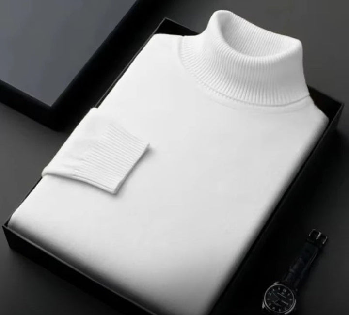 Cashmere Men's Sweater – Silvano-White-S-The Livary