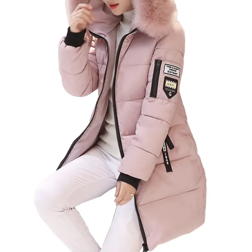 Comfortable Windproof Ladies Winter Jacket - Elinora-Pink-M-The Livary