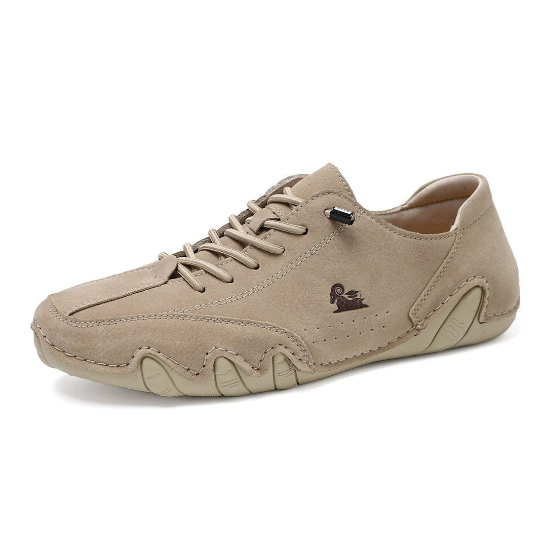 Unisex Leather Barefoot Shoes – BareMotion-Khaki-4-The Livary