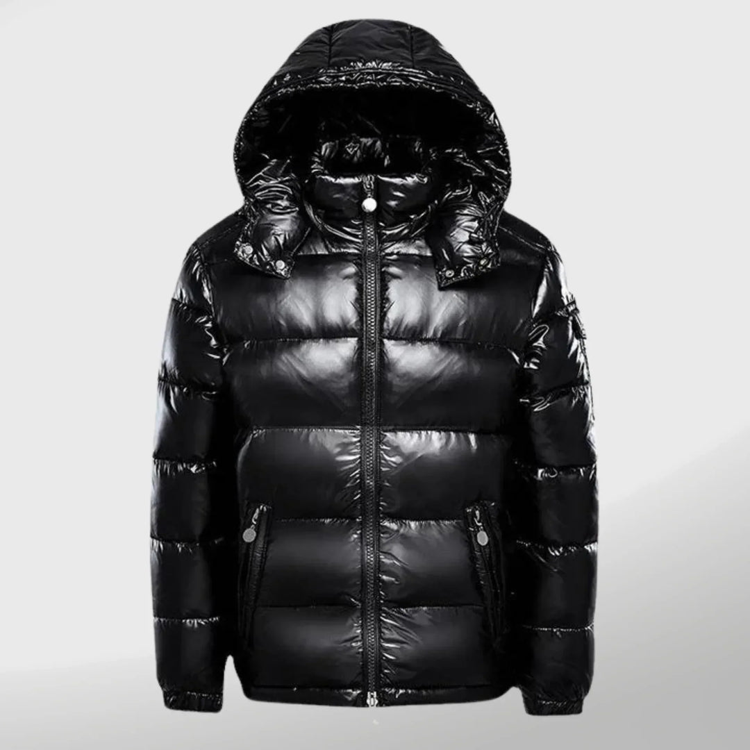 Windproof Men's Puffer Jacket – Nolan-Black-S-State of Style