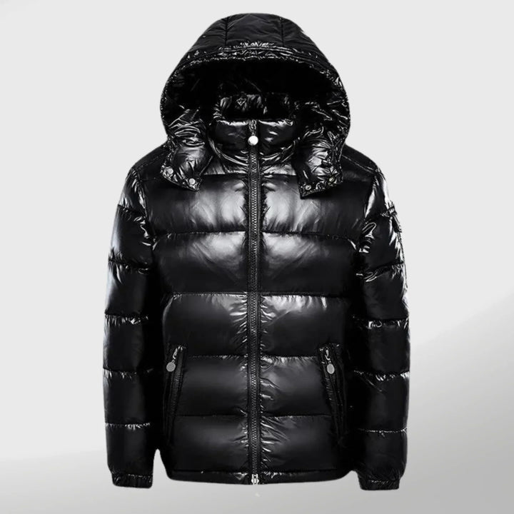 Windproof Men's Puffer Jacket – Nolan-Black-S-State of Style
