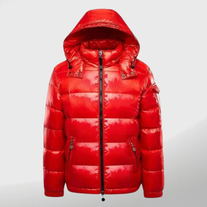 Windproof Men's Puffer Jacket – Nolan-Red-S-State of Style