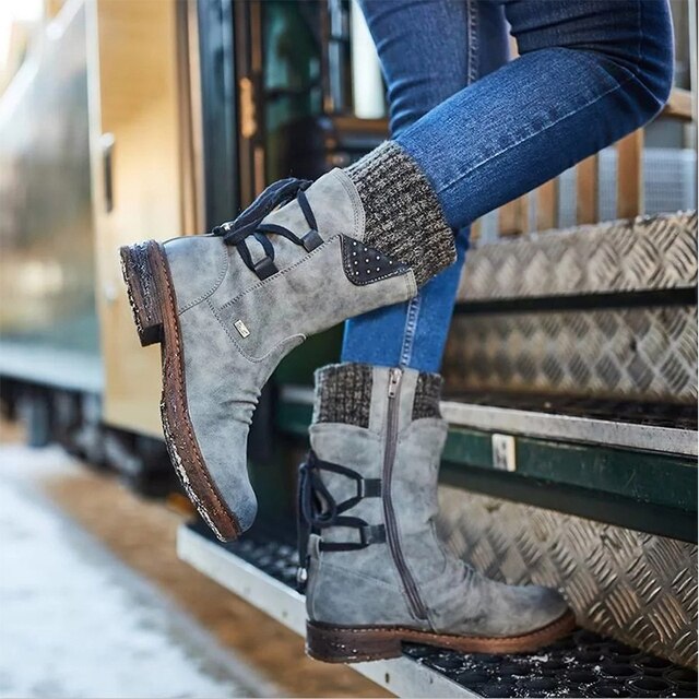Trendy Ladies Winter Boots - Sienna-Gray-2.5-The Livary