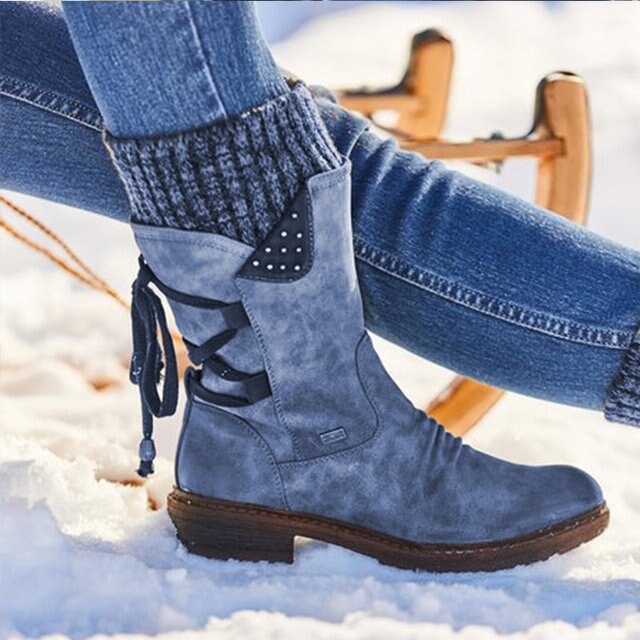 Trendy Ladies Winter Boots - Sienna-Blue-2.5-The Livary