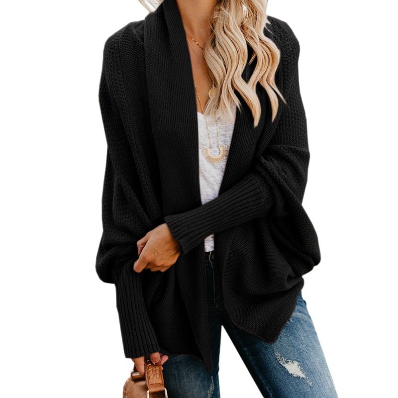 Comfortable and Stylish Women's Cardigan - Livia-Black-One Size-The Livary