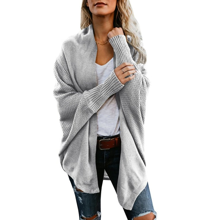 Comfortable and Stylish Women's Cardigan - Livia-Gray-One Size-The Livary