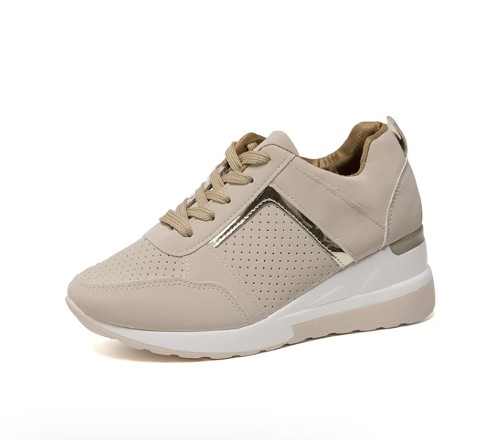 Stylish Orthopaedic Women's Sneakers - Lea-Beige-3-The Livary