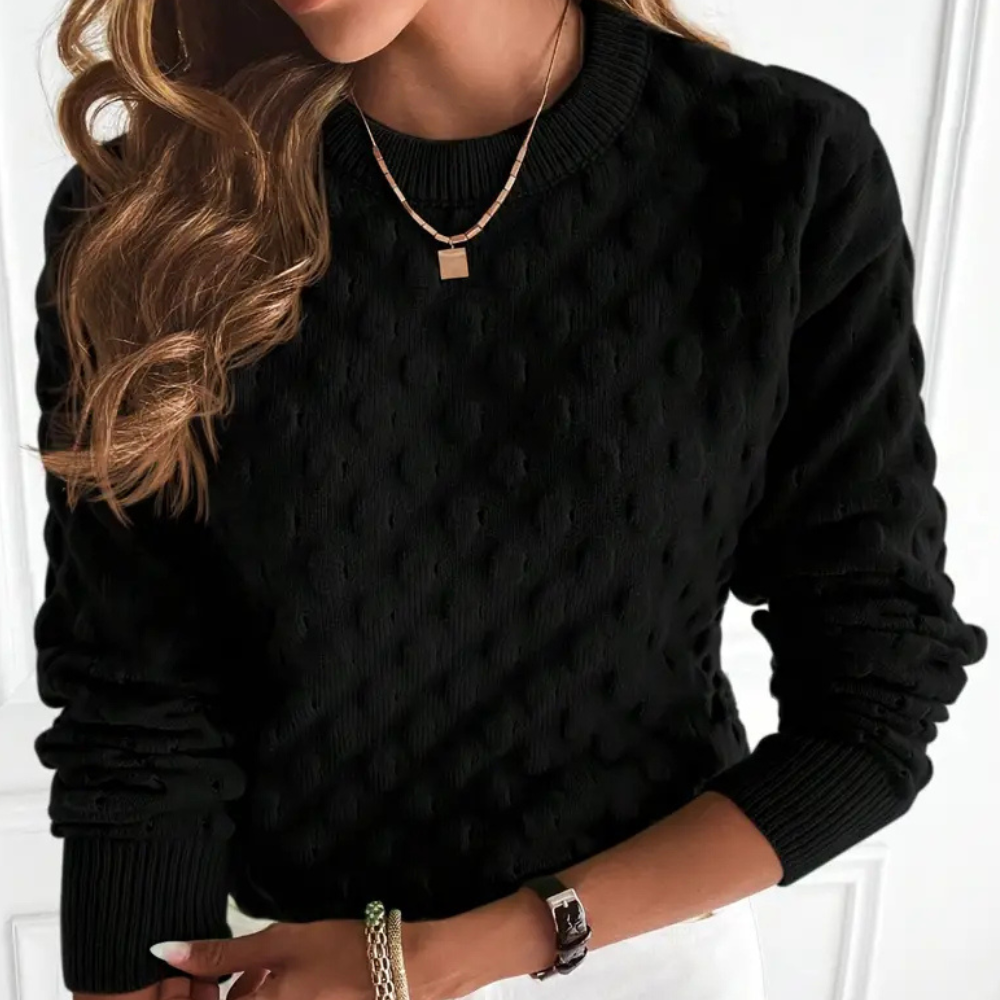 Stylish Cashmere Women's Sweater - Noa-Black-XS-The Livary