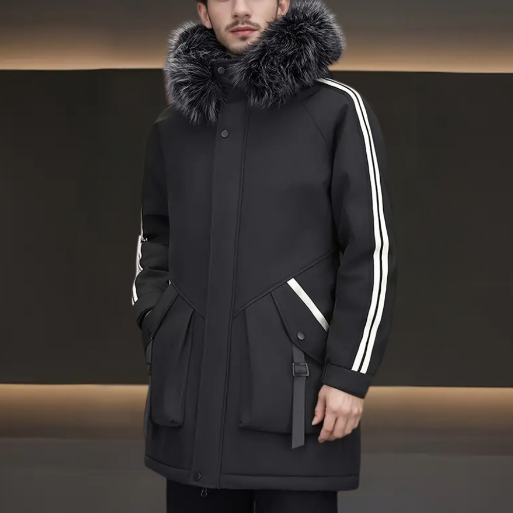 Modern Winter Jacket for Men - Maxim-Black-S-The Livary