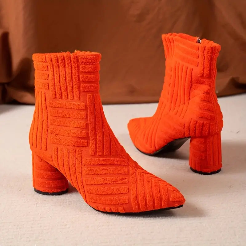 Smooth Ladies' Boots with Block Heel - Selene-Black-3.5-The Livary