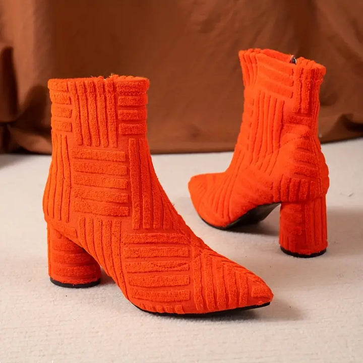 Smooth Ladies' Boots with Block Heel - Selene-Black-3.5-The Livary