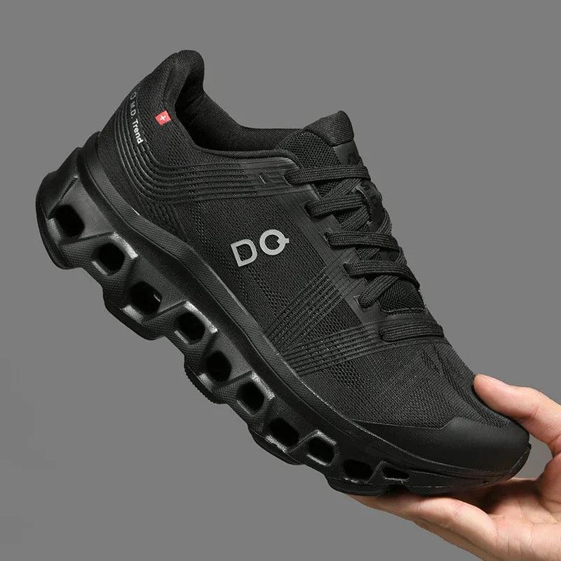 Breathable & Lightweight Men's Sneakers for Leisure & Sport – Milo-Black-6-The Livary