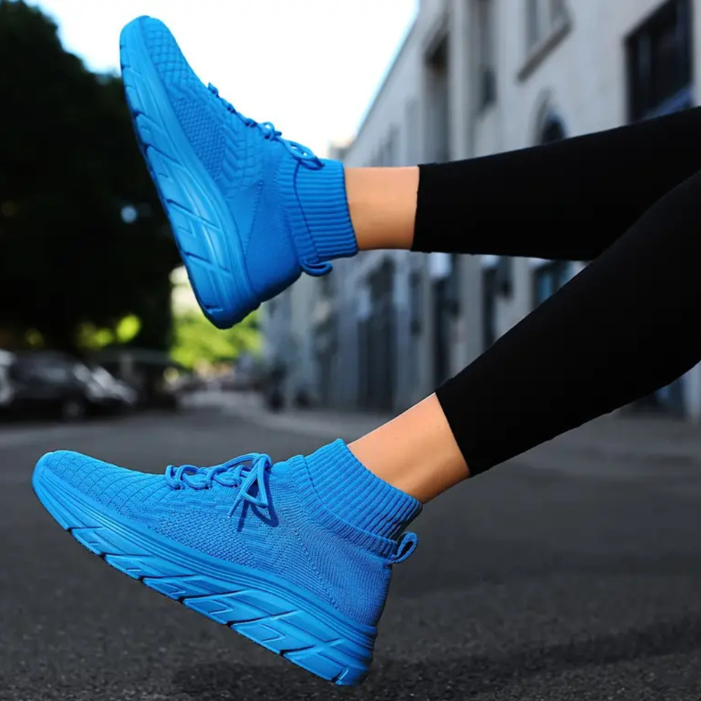 Trendy Ladies Sneakers - Elara-Blue-2.5-The Livary