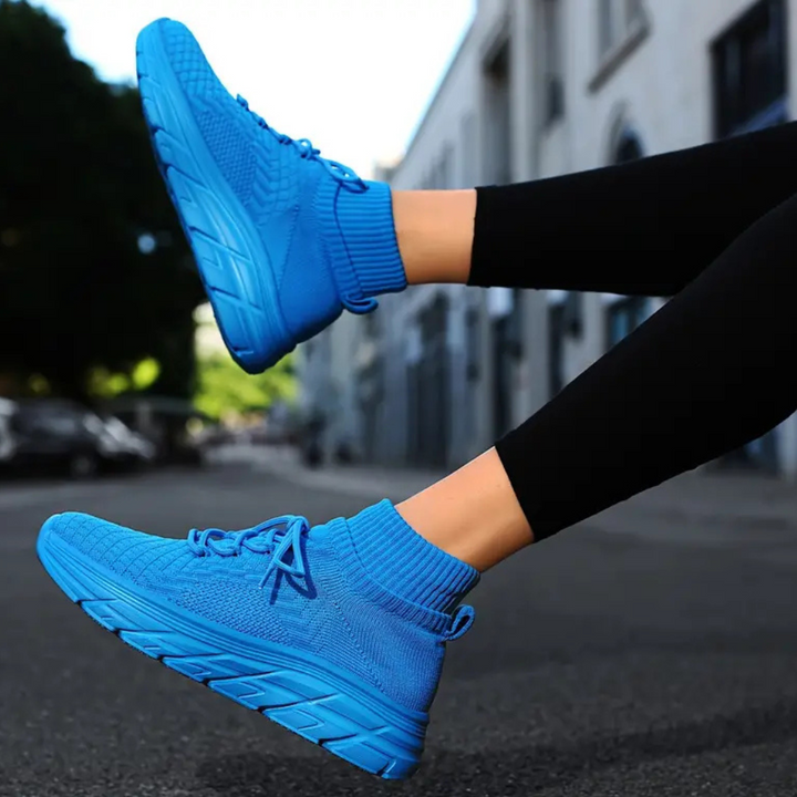 Trendy Ladies Sneakers - Elara-Blue-2.5-The Livary