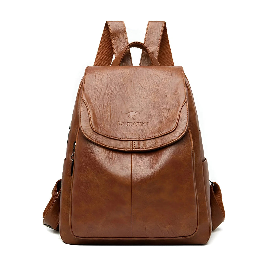 Vintage Leather Women's Backpack - Isabella-Brown-The Livary
