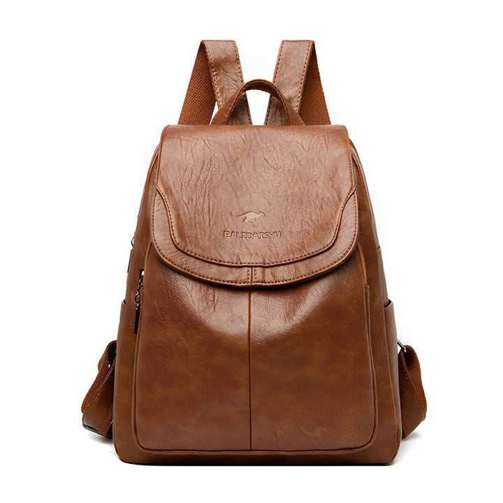 Vintage Leather Women's Backpack - Isabella-Brown-The Livary