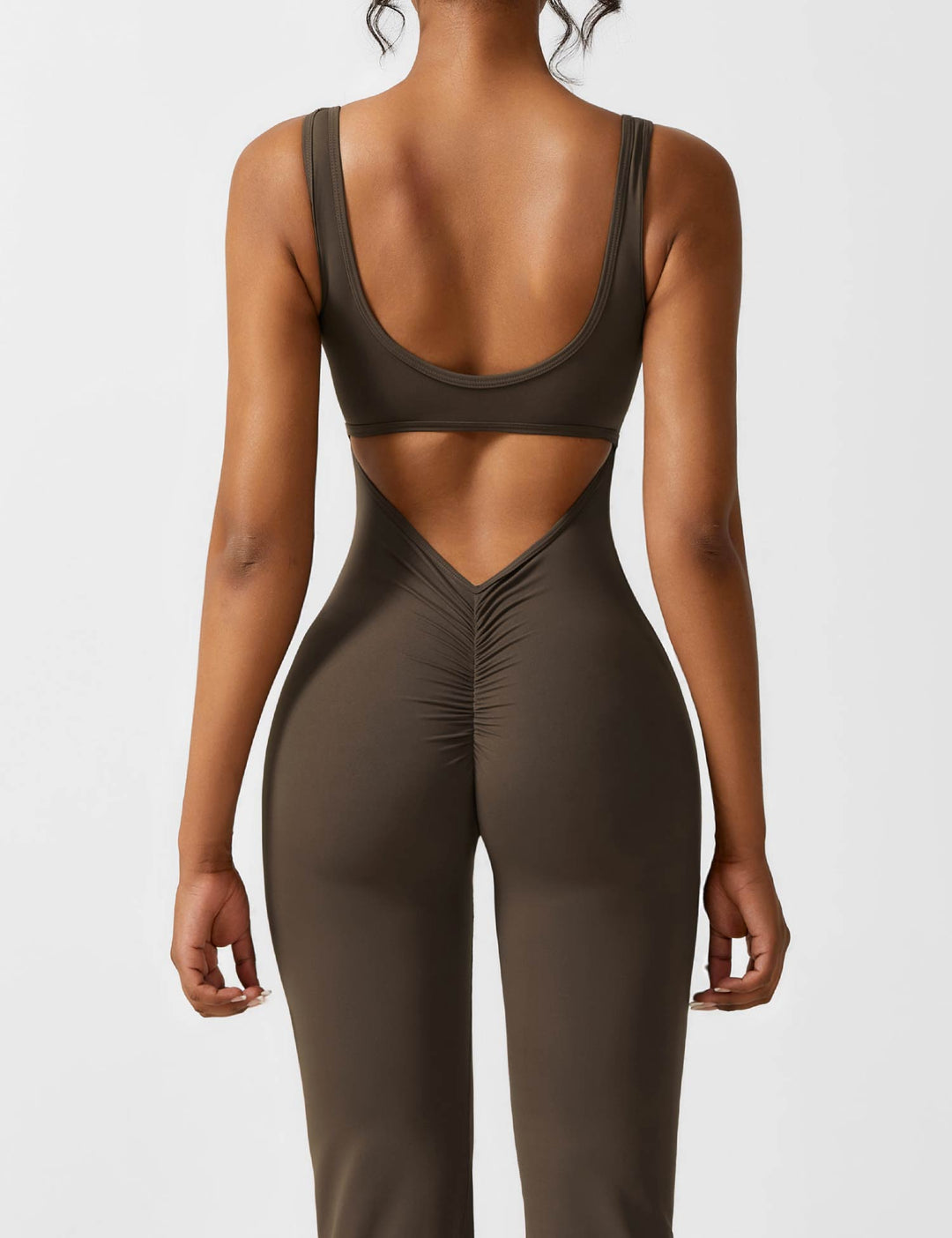 Backless jumpsuit with flared trousers – Liv-Dark blue-S-The Livary