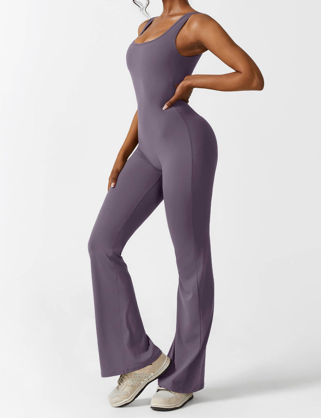 Backless jumpsuit with flared trousers – Liv-Dark blue-S-The Livary