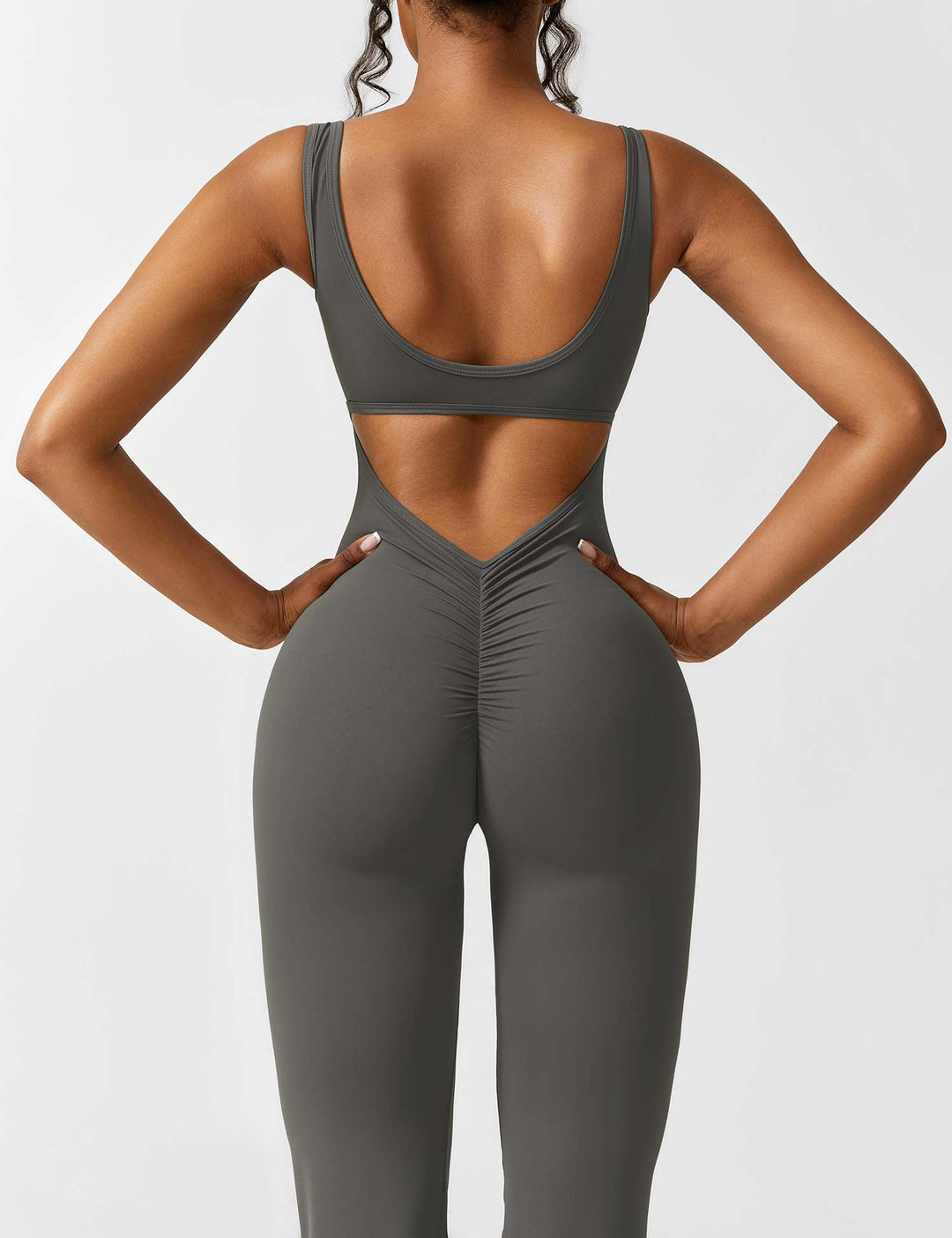 Backless jumpsuit with flared trousers – Liv-Dark blue-S-The Livary
