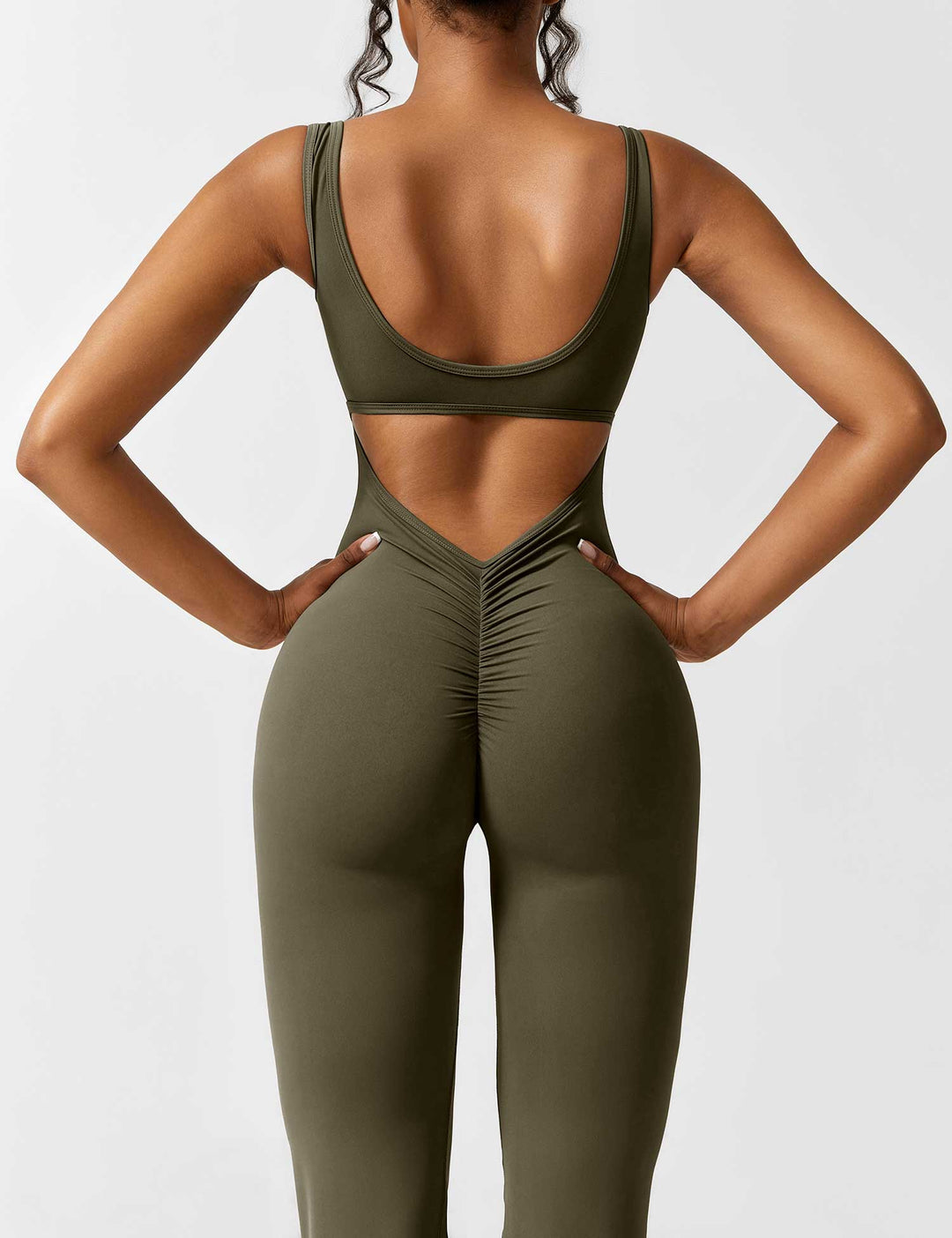 Backless jumpsuit with flared trousers – Liv-Dark blue-S-The Livary