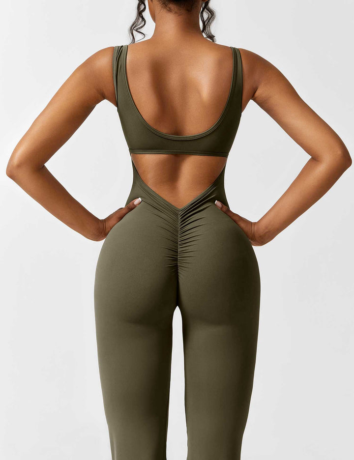 Backless jumpsuit with flared trousers – Liv-Dark blue-S-The Livary