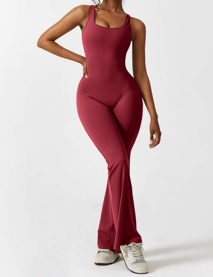 Backless jumpsuit with flared trousers – Liv-Dark blue-S-The Livary