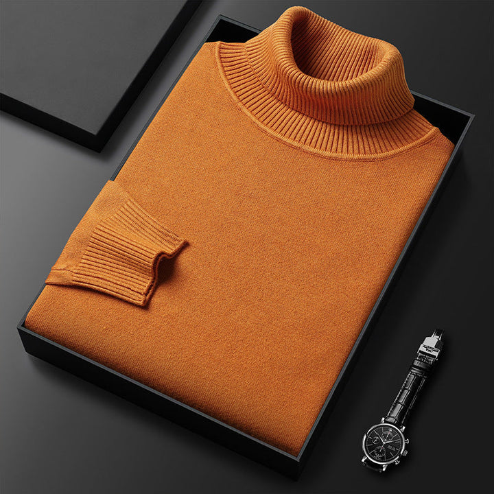 Cashmere Blend Turtleneck – Nordin-Orange-XS-The Livary