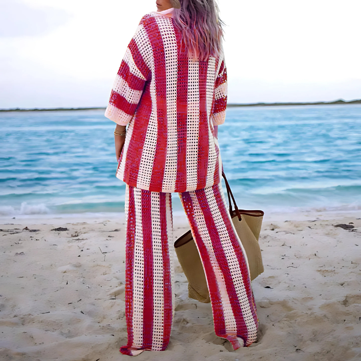 Boho Beach Set for Women – Salina-Red-S-The Livary