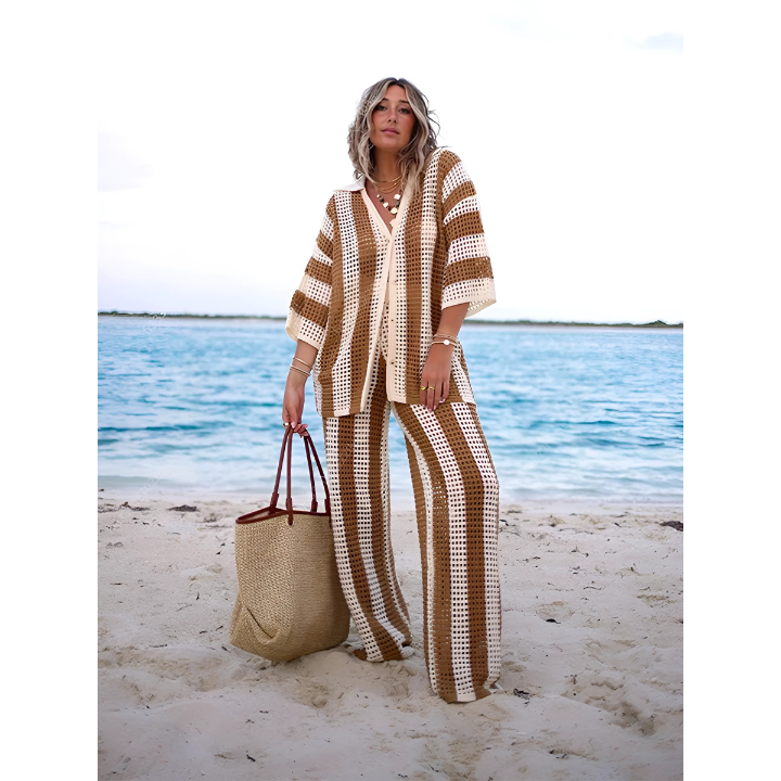 Boho Beach Set for Women – Salina-Khaki-S-The Livary