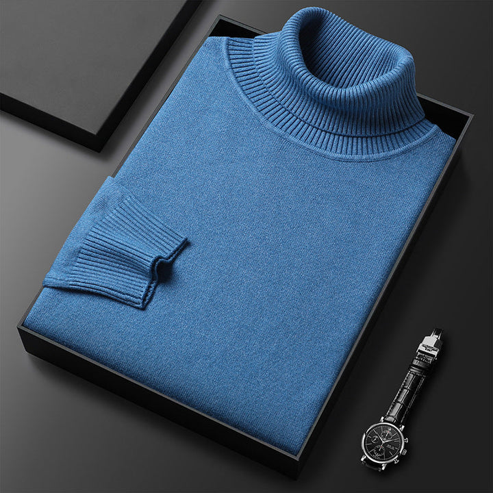 Cashmere Blend Turtleneck – Nordin-Blue-XS-The Livary