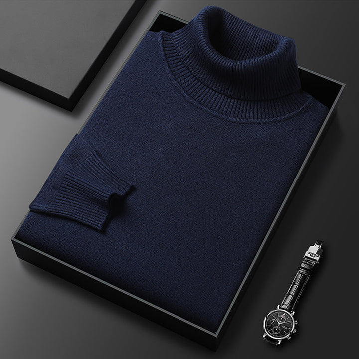 Cashmere Blend Turtleneck – Nordin-Dark blue-XS-The Livary