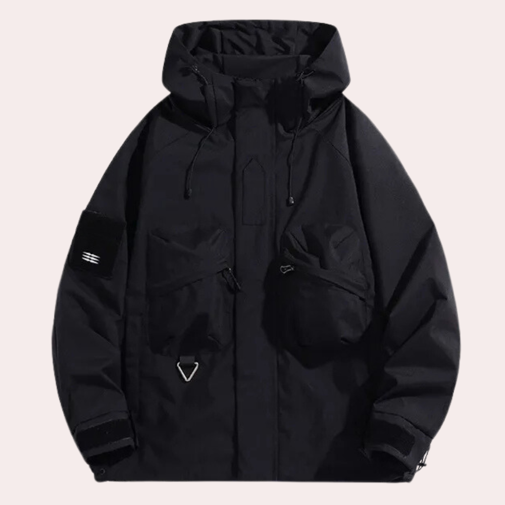 Lightweight Windbreaker for Men - Victor-Black-S-The Livary