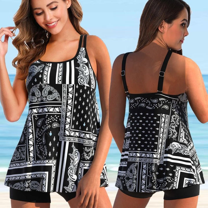 Plus Size Tankini for Beach & Pool - Marielle-Black-S-The Livary