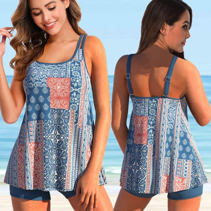 Plus Size Tankini for Beach & Pool - Marielle-Marine theme-S-The Livary