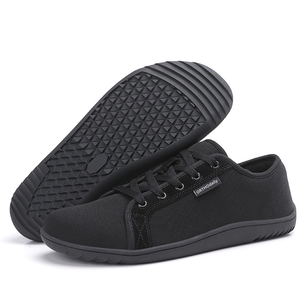 Wide Zero Drop Sneakers - StrideEase-Black-3.5-The Livary