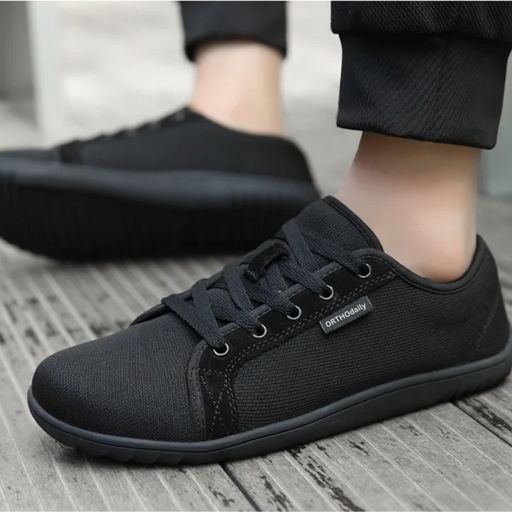 Wide Zero Drop Sneakers - StrideEase-Black-3.5-The Livary