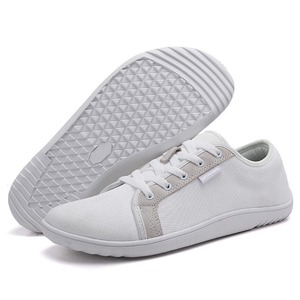 Wide Zero Drop Sneakers - StrideEase-White-3.5-The Livary