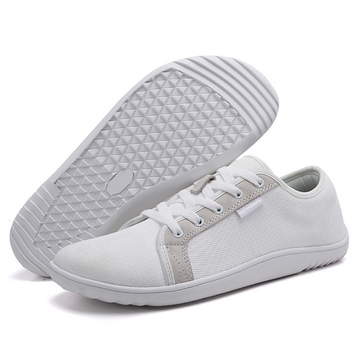 Wide Zero Drop Sneakers - StrideEase-White-3.5-The Livary