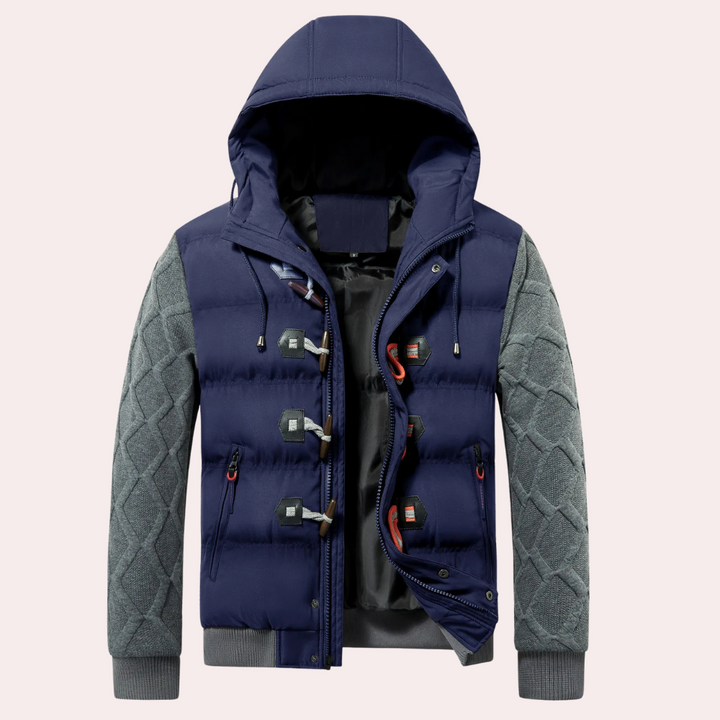 Trendy Warm Winter Jacket for Men - Raphael-Dark blue-S-The Livary
