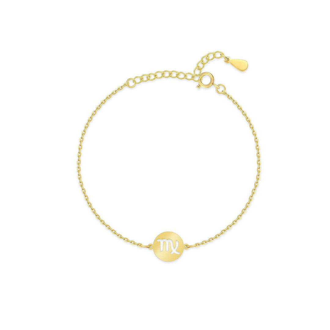 Stylish Zodiac Bracelet - Lyra-Gold-Virgo-The Livary