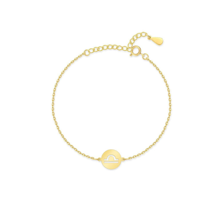 Stylish Zodiac Bracelet - Lyra-Gold-Libra-The Livary