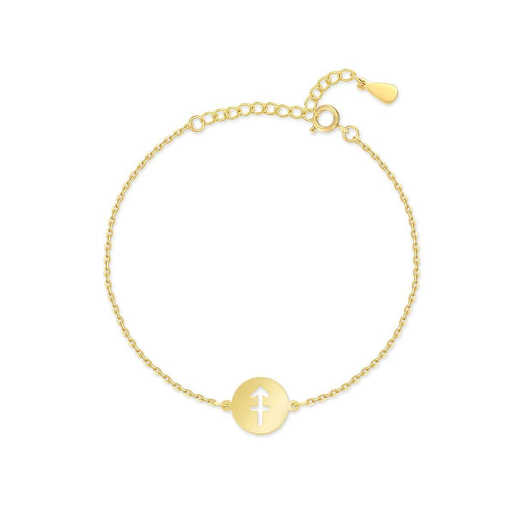 Stylish Zodiac Bracelet - Lyra-Gold-Sagittarius-The Livary